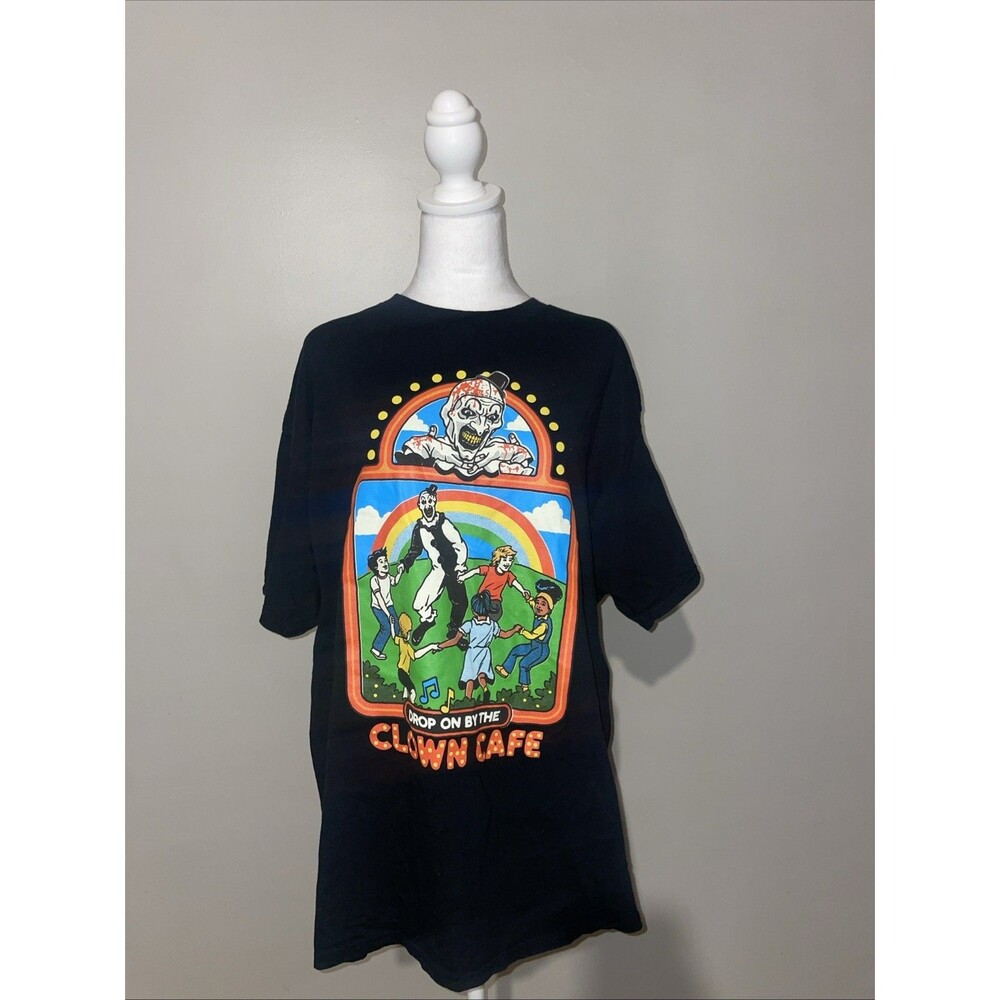 Terrifier Art The Clown Cafe Graphic T-Shirt Mens XL Horror Movie
